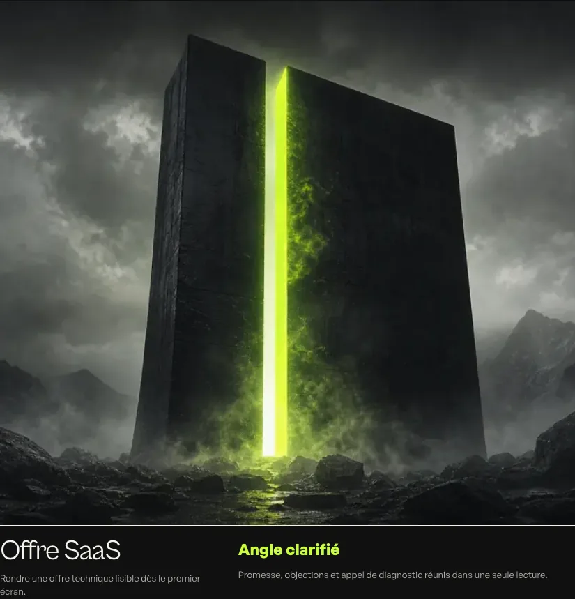 Cas de campagne en format affiche pour le concept Signal Brut