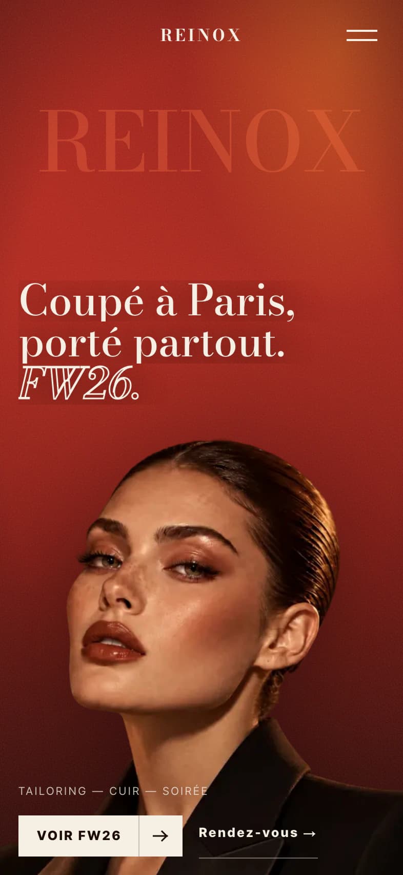 Capture mobile : titre avant le portrait, puis actions sous la silhouette.